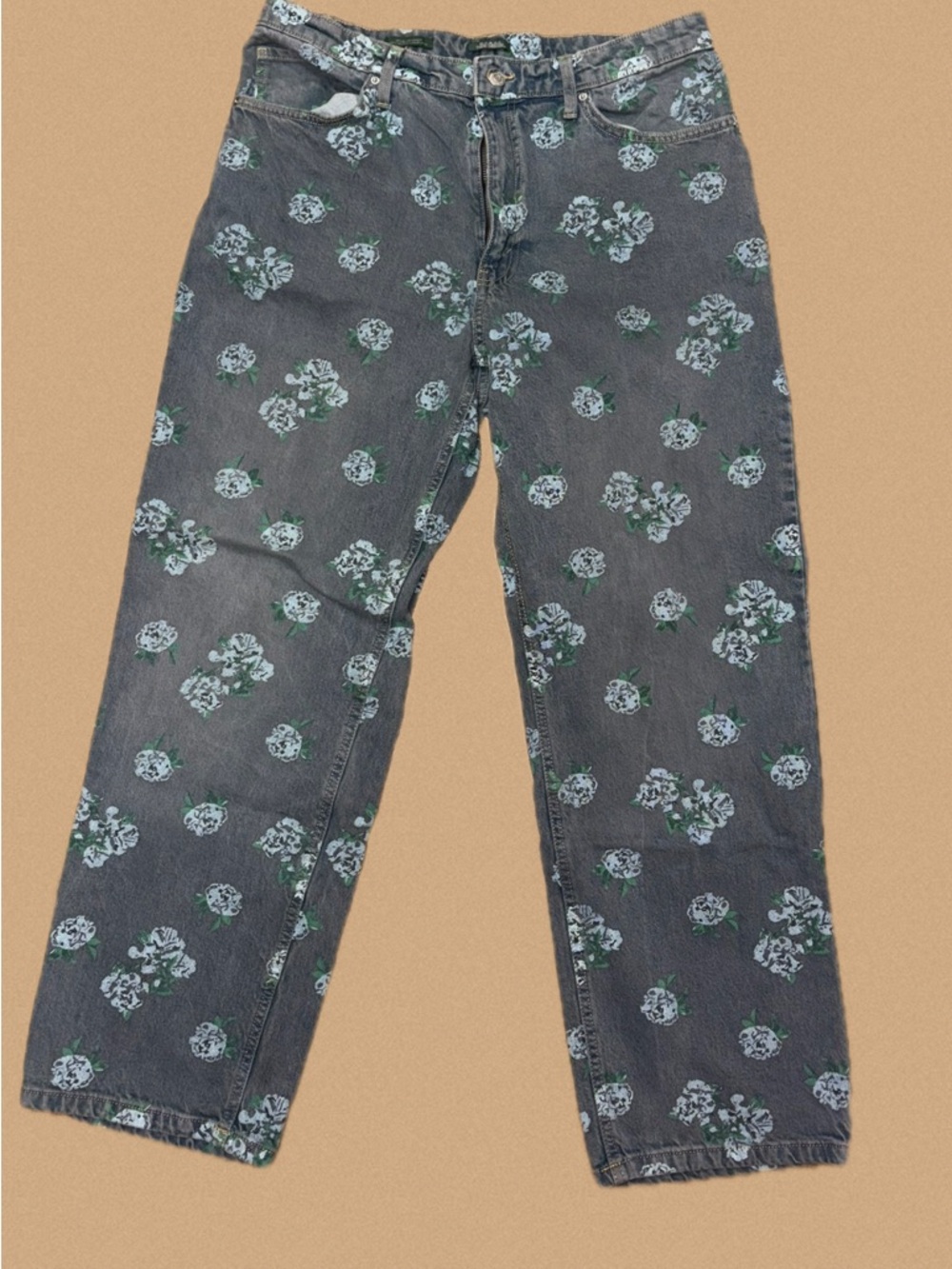 wild fable- grey-blue Floral print Jeans
